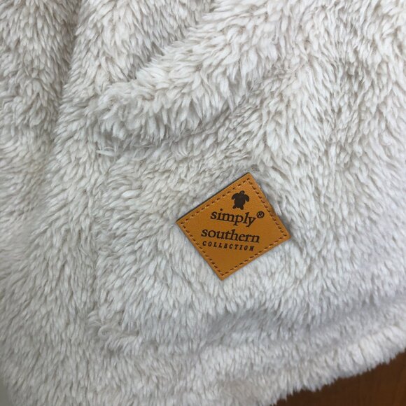 Simply Southern Womens Sz M Fleece 1/4 Zip Kangaroo Pocket Comfy School Outdoor - Picture 3 of 10